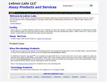 Tablet Screenshot of lebrunlabs.com